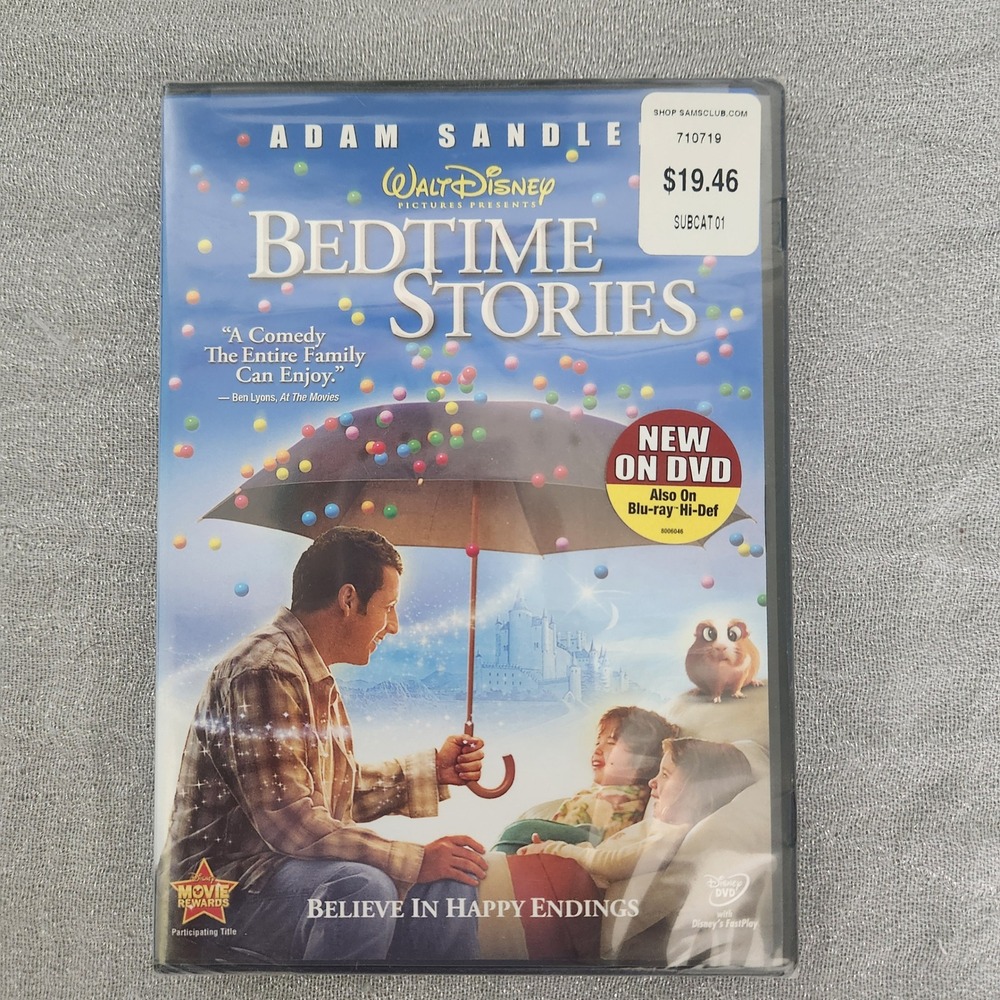 Disney Bedtime Stories DVD 2009 Adam Sandler Family Comedy Widescreen New Sealed